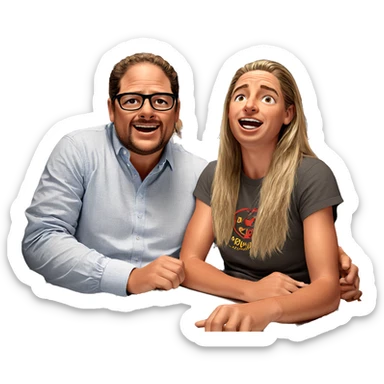 realistic portrait of boys sticker