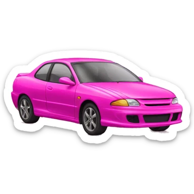 Hot pink car sticker