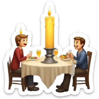 candle light dinner sticker