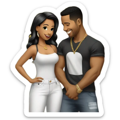 Romeo santos with t shitt mickey mouse sticker