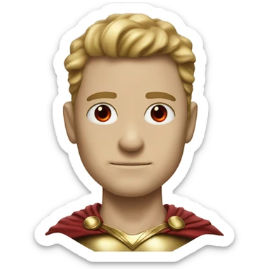 super homelander from "the boys" series with red eyes  sticker