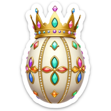 Easter egg with jewelled crown sticker