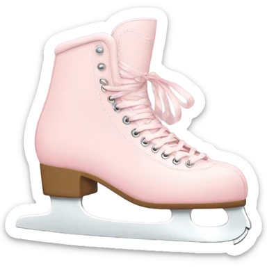 aesthetic pastel pink ice skates sticker