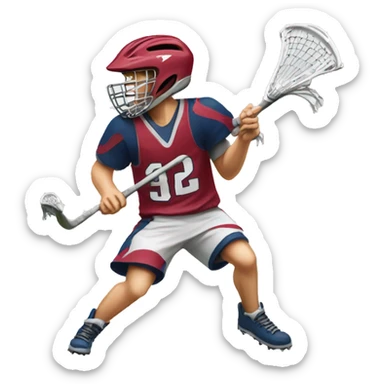  Minuteman lacrosse player score sticker