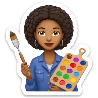 Street Painter black woman sticker