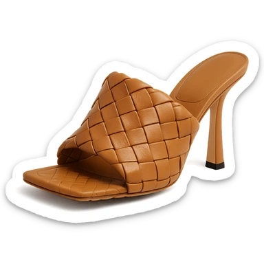Bottega Veneta inspired luxury designer shoes, elegant, iconic woven leather, fashion footwear sticker