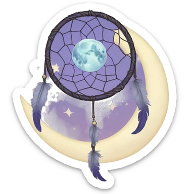 moon dreamcatcher sticker