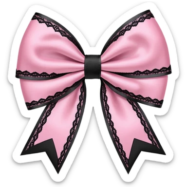 pink gothic bow sticker