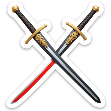 samurai training wooden sword sticker