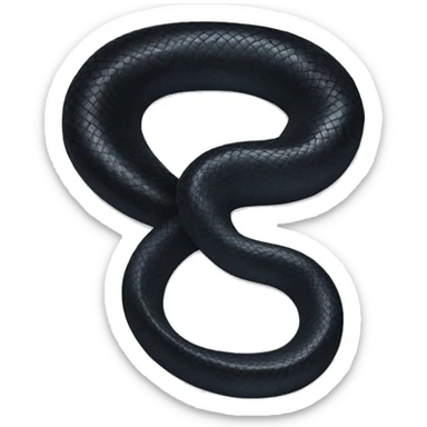 Fat Black snake sticker