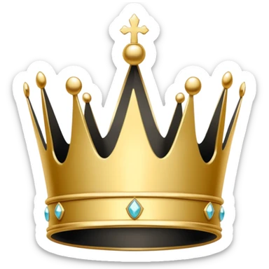 White crown skinny sticker