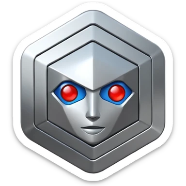 Create an emoji in which it is representing AI logo similarly like the logo of GPT but different completely different sticker