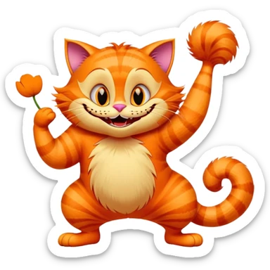cheshire cat dancing sticker