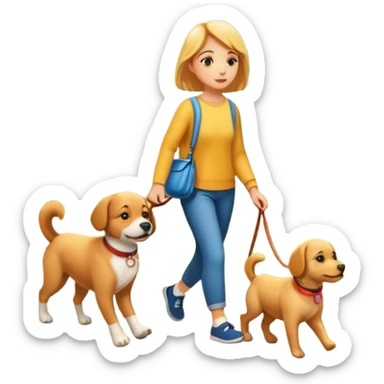 Pasear perrito sticker