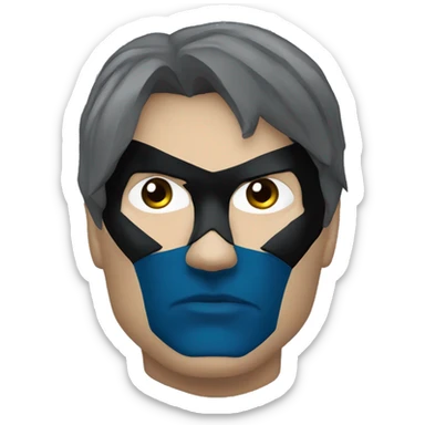 dc comics nightwing mask sticker
