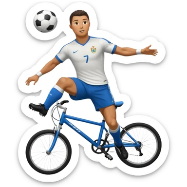 RONALDO scoring bicycle kick goal sticker
