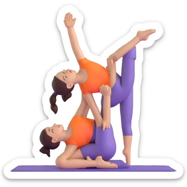 person doing yoga sticker