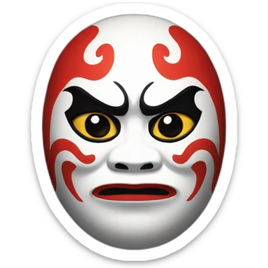 paint KABUKI art daruma  sticker