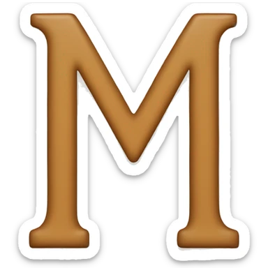 Letter M sticker