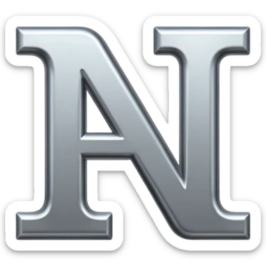 N letters sticker