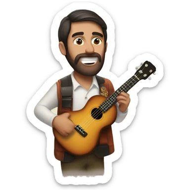 Me with a ukulele and a Beatles album sticker