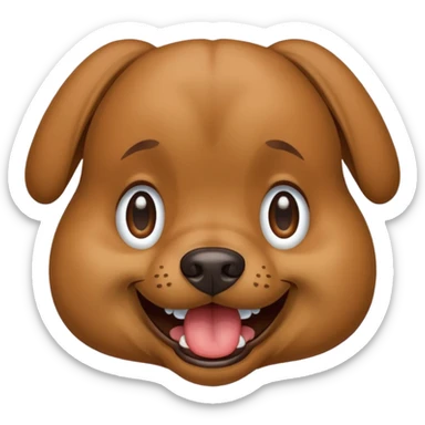 Crying laughing dog sticker