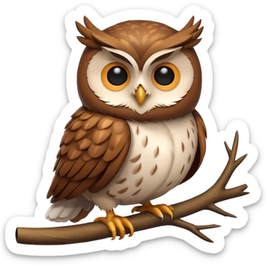 Sleeping owl sticker