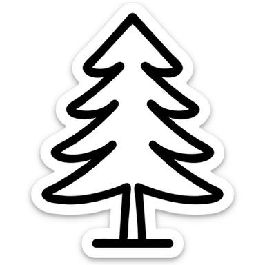 pine tree with extra branches sticker