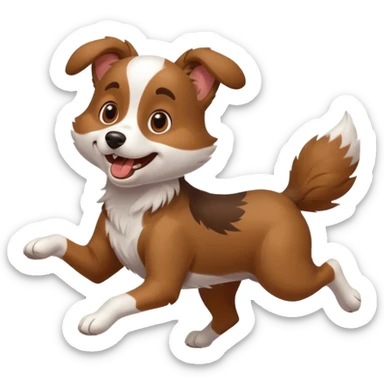 crazy dog running around everywhere sticker