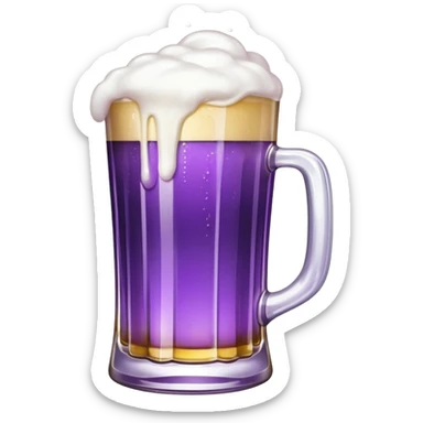 beer white and purple sticker