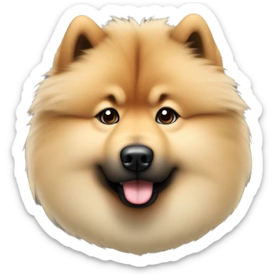 Eurasier mit schmalem gesicht etwas dunkleres fell und spitze ohren sticker