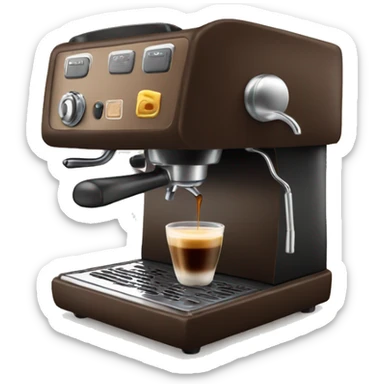 Espresso machine brown  sticker