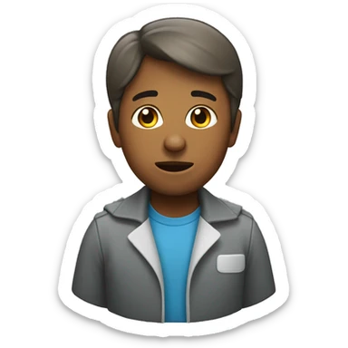 Un persona diciendo logrado  sticker