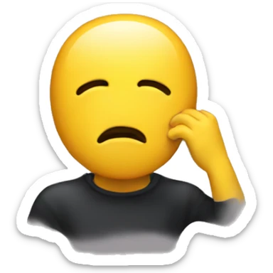 Kissing with a yellow hone sticker