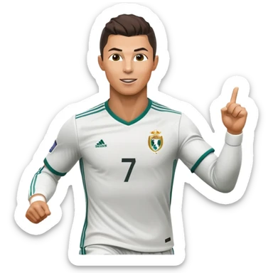 Cristiano Ronaldo soccer player celebrating a goal sticker