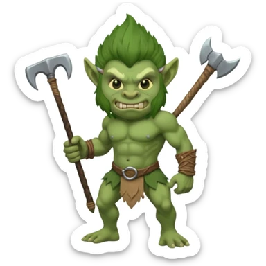 Troll with a club sticker