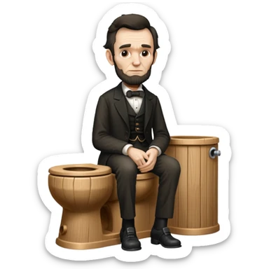 Abe Lincoln pooping sticker