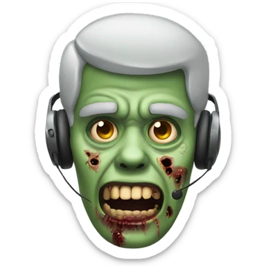 Call center zombie sticker
