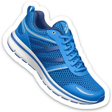 blue running shoes sticker