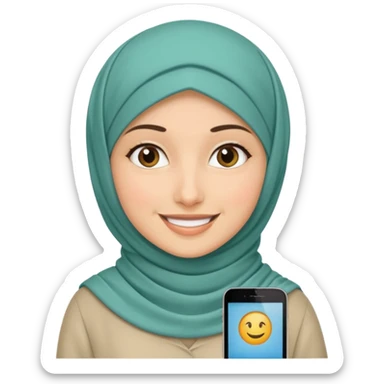 a hijabi programmer sticker