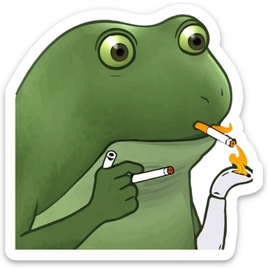 Temu smoking  sticker