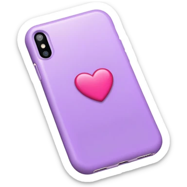 Lavender iPhone heart  sticker