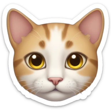 cat with stars in its eyes sticker