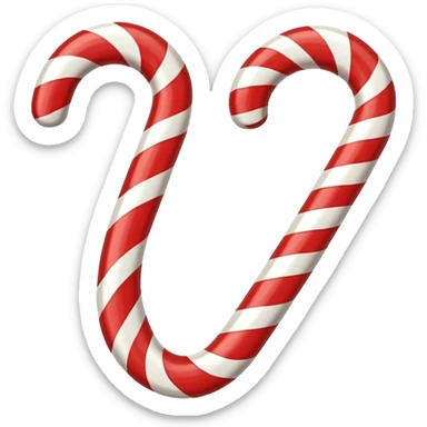 Christmas candy cane sticker