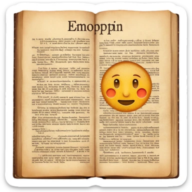 Dictionary page with definition sticker