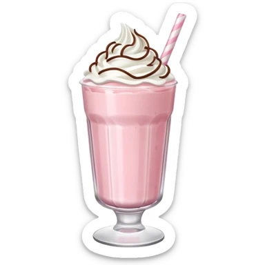Strawberry milkshake sticker