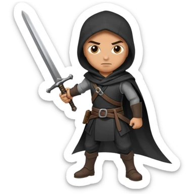 assasin with sword sticker