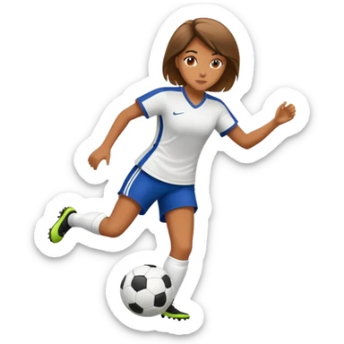 Dina Collins playing soccer sticker