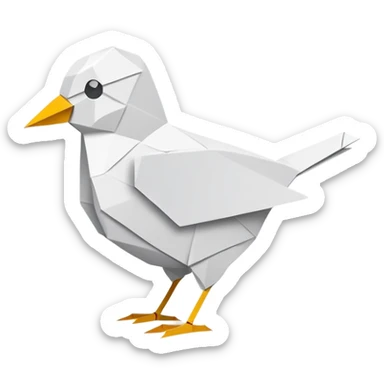 Bird origami minimalist  sticker