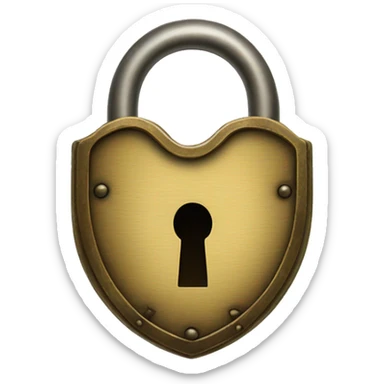 vintage lock and key sticker